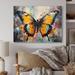 August Grove® Orange Teal Butterfly Dancing Colors - Animals Metal Art Print Metal in Green/Orange | 12 H x 20 W x 1 D in | Wayfair