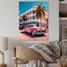 Latitude Run® Miami Ocean Drive Pink Drive - Print on Metal in Green/Pink/White | 32 H x 16 W x 1 D in | Wayfair E731AB6A75474619B169359FC8C8C5C5