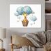 Indigo Safari Nursery Adorable Giraffe II - Children Metal Wall Decor Metal in Blue/Brown | 16 H x 32 W x 1 D in | Wayfair