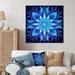 Dakota Fields Turquoise & White Fractal Flowers VII - Modern Geometric Metal Wall Decor Metal in Blue/Green/White | 23 H x 23 W x 1 D in | Wayfair