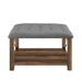 Gracie Oaks Markiss Outdoor Ottoman in Brown | 18 H x 30 W x 30 D in | Wayfair EF981C20471A448DA2C992993ED60CC9