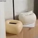 Boîte à mouchoirs d'angle ronde créative boîte à mouchoirs en céramique table basse étui à