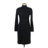 Studio 0001 by FERRE Casual Dress - Sweater Dress Turtleneck Long Sleeve: Black Dresses - Women's Size 8