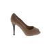 Giuseppe Zanotti Heels: Pumps Stilleto Cocktail Party Brown Solid Shoes - Women's Size 36 - Round Toe