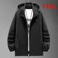 Giacca da campeggio nera da uomo cappotto frangivento Plus Size 10XL 11XL giacca Casual con