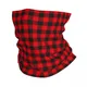 Red And Black Checkered Plaid Winter Headband Neck Warmer Hiking Cycling Tube Scarf Geometric