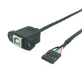 30cm USB 2.0 B tipo femmina presa stampante montaggio a pannello a passo 2.54mm 5pin alloggiamento PCB scheda madre cavo Dupont