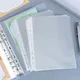 10 Pieces A5 1 2 Pockets 13/20 Hole Clear Ring Binder Refill Sleeve Photocards Notebook Diary Photo