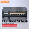 PoE Switch 1000 Mbps 8 Ports Gigabit Network Standard PoE Ethernet Switch 52V Built-in Power For