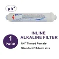 Alkaline Water Filter 2" x 10" Post Inline Water Filter Replacement ph + for Under Sink and Reverse