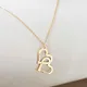 Custom Engraved Couple Name Necklace Personalised Heart Pendant Choker Stainless Steel Jewelry Gold