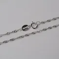 Solid 925 Sterling Silver Singapore Chains Twisted Rope Necklace For Women.