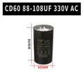 Motor Capacitor AC330V CD60 36-43uF 216-259UF 130-156uF Refrigerator Freezer Compressor Start