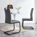 Modern PU Leather Dining Chairs Set of 2 Side Chairs, Metal Frame Armless Office Chairs for Living Room & Cafe