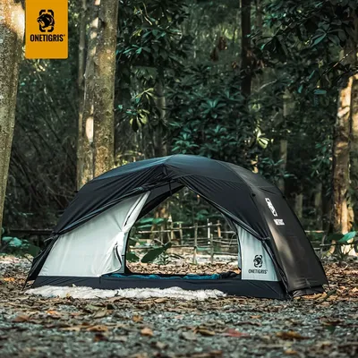 OneTigris STELLA Camping Tent Black Tigris Series Backpacking Shelter Easy Setup Instant 2-Person 4-Season Tent For Hiking