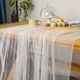 Elegant Wedding Birthday Party Pearl Tablecloth Decor Tulle Cake Dessert Buffet Table Cover Stylish