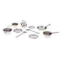 4Pcs or 6 Pcs 1:12 Dollhouse Miniature Metal Mini Pot Set Doll House Kitchen Furnitures Cookware