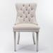 Modern Velvet Dining Chairs Set of 2 with Nailhead Trim Upholstered, Tufted Accent Chairs with Stainless Steel Legs