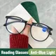 Round Reading Glasses Women Fashion Anti Blue Light Farsighted Eyeglasses Anti-fatigue Hyperopia