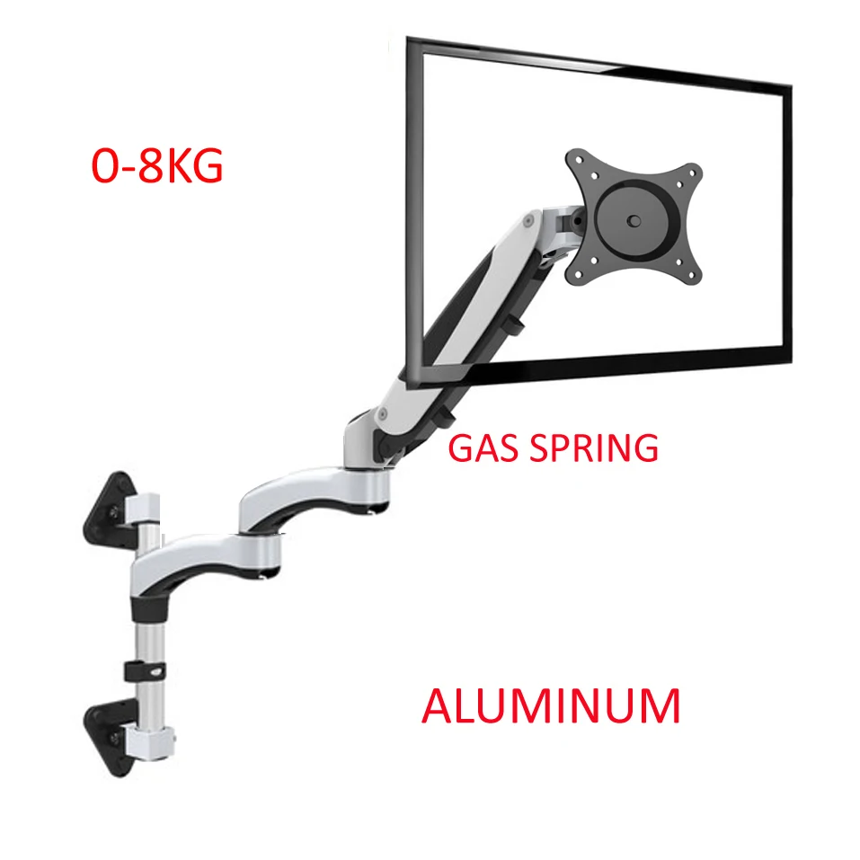 DL-FE160W-L Aluminium Legierung 360 ° Full-Motion 15-27 zoll LCD TV Wand Halterung Monitor Halter Rack Monitor dual arm 85 up down Image