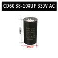 Motor Kondensator AC330V CD60 36-43uF 216-259UF 130-156uF Kühlschrank Mit Gefrierfach Kompressor