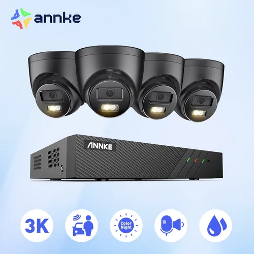 Annke 3k 5mp ultra hd poe video überwachungs system 8ch nvr recorder 3k überwachungs kameras cctv
