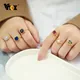Vnox Zirkonia Stein Ringe für Frauen Mädchen Gold Farbe Edelstahl Metall Erklärung Finger Ring