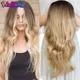 DinDong 24 "Synthetische Halbe Perücken Mit Clip in Haar Extensions Lange Wellenförmige Haar Schwarz