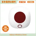 433MHz Indoor Wireless Alarm Sirene Mini 110dB High Dezibel Loudness Sound & Light Strobe Sirene für