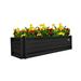 2 x 6 Rectangular Metal Planter Box Durable Raised Garden Bed in Galvalume Steel 24 x 72 With 18 Inch High Walls (Stealth Black)