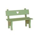 maniature wooden bench Decorative Mini Wooden Garden Bench Porch Chair Miniature Landscape Ornament for Photo Booth Props Home Decoration (Green)