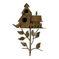 QTOCIO Garden Tools Metal Bird House With Poles Outdoor Metal Bird House Stake Bird House For Patio Backyard Patio Outdoor Garden Decoration