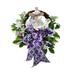 Ongmies Room Decor Clearance Flowers Easter Wreath Easter Wreath Spring Wreath Front Door Wreath Door Hanging Decoration Spring Easter Wreath Door Hanging Decoration Easter Front Gate Fence De Purple