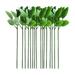 floral stem with leaves 30pcs Rose Flower Stem Single Branch with Leaves Rose Stem Plastic Rose Decorative Stem