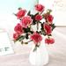 Artificial Carnation Flower Simulation Flower Bouquet For Home Decoration(Rose Red)