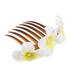 Handmade Artificial Pearl Plumeria Hair Comb Artificial Flower Wedding Bridal Hair Clips Hair Wedding Accessories for Women and Ladies (White)