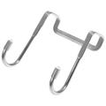 Door Hooks 2 Pack Over Cabinet Door Double Hooks Strong Stainless Steel Multiple Use S Shaped Hanging Over The Door Hooks Use for Kitchen Cabinet Drawer Bathroom Wardrobe Office