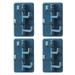 HOMEMAXS 4 Pcs Multifunction Rotating Four Claw Hooks Hanging Rack Self-adhesive Closet Organizer Wall Mounted Hook for Home Tie Scarves Shoes (Dark Blue)