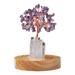 Jacenvly Christmas Tree Decorations Clearance Natural Amethyst Tree Night Lamp Seat Desktop Decoration White Crystal Single Crystal Energy Stone Bedside Lamp Decoration Room Decor