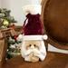 Teissuly Christmas Decorations Black X Friday Christmas Glasses Santa Claus Wine Bottle Bag Table Decoration Wine Bottle Set Gift