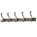 TOYMYTOY Wall Mounted Hook Rack Vintage Hook Rail Coat Rack with 5 Scrolls Home Storage Organizer for Kitchen Bedroom Bathroom(Bronze)