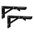 Ovzne Folding Shelf Brackets - Heavy Duty Collapsible Shelf Bracket Wall Mounted Space Saving for Foldable Table Work Bench