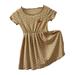 NIUREDLTD Summer New Short Sleeve Round Neck Cherry Print Girls Casual Home Fashion Polka Dot Dress Size 100