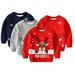 Godderr Toddler Boys Christmas Sweater for Kids Knit Pullover Xmas Elk Sweater Long Sleeve Cartoon Autumn Winter Sweatshirts for 2-8Y