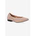 Wide Width Women's Ramsey Flat by Ros Hommerson in Taupe Kid Suede (Size 6 1/2 W)