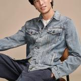 Lucky Brand The Denim Trucker Jacket - Men's Clothing Outerwear Jackets Coats in Golden Dale, Size 2XL