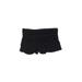 Lands' End Casual Bodycon Skirt Mini: Black Print Bottoms - Women's Size 8 Petite