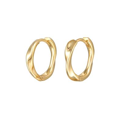 Elli Scharnier Creolen Damen Twisted Look goldfarben Image