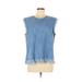 RACHEL Rachel Roy Sleeveless Blouse: Blue Tops - Women's Size 1X