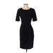 DKNY Casual Dress - Sheath: Black Solid Dresses - Women's Size 4